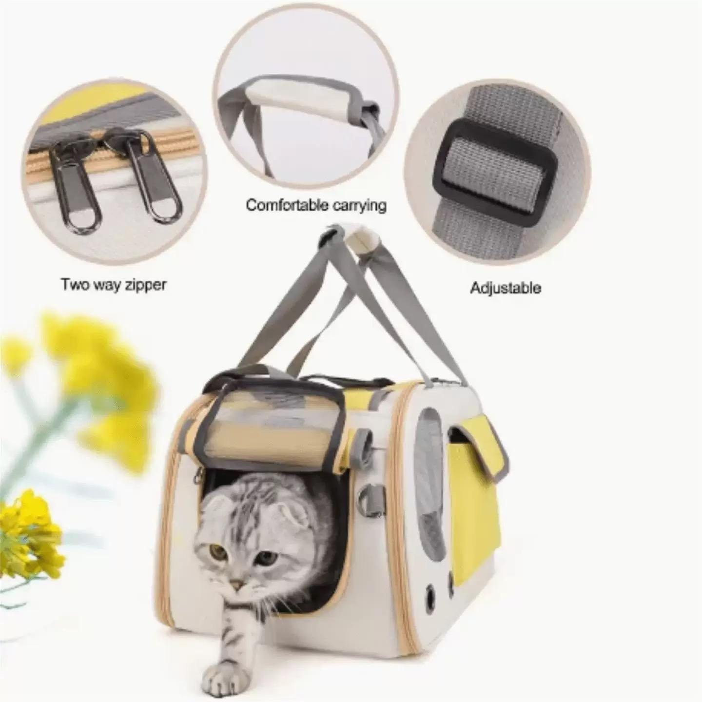 Portable And Lightweight Pet Travel Large Capacity Breathable Shoulder Backpack Cat Bag