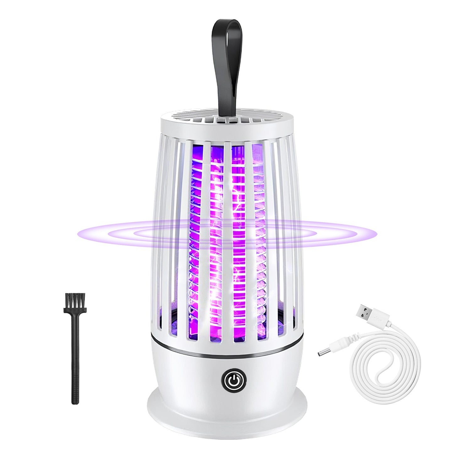1Pc Rechargeable Mosquito Killer Lamp Bug Zapper With Night Light Strap Mosquito Catcher With Max 1615Square Feet Range UV Light For Indoor Outdoor