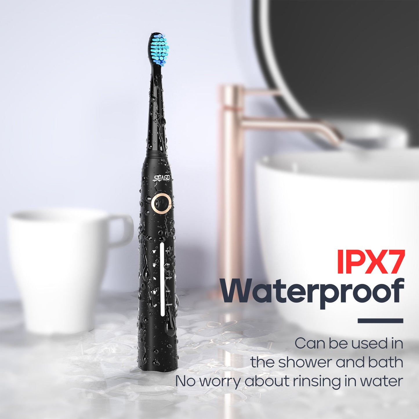 SEAGO Manufacturer SG958 Teeth Whitening Oral Care 5 Cleaning Modes Rechargeable Power Electric Toothbrushes For Gifts