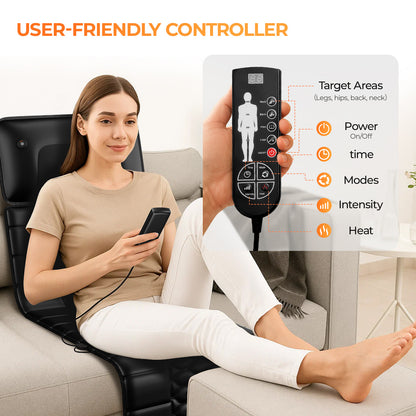 Foldable Massage Mattress Controller With Smart Heating And Timer, Perfect For Full-body Relaxation At Home, Portable And Convenient For Home Use This Item Is Not Allowed For Sale On Amazon