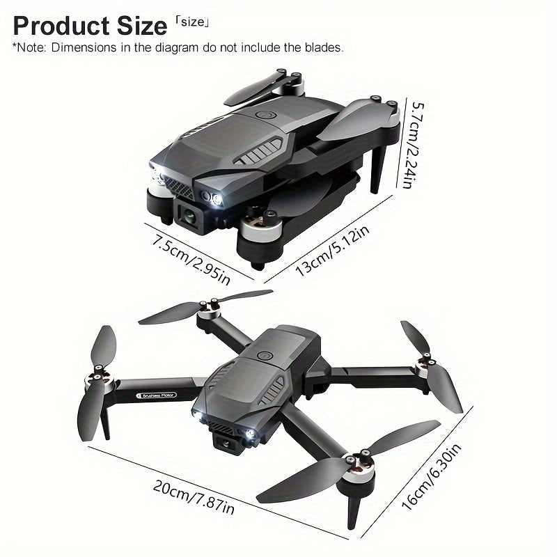 ESULOMP Brushless Drone HD Dual Camera Aerial Drone ,Quadcopter Optical Stream Positioning F196 RC Airplane