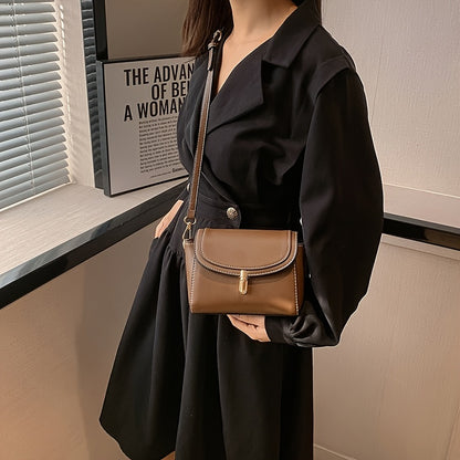 PU Women's Shoulder Bag, Large Capacity, Comfortable And Versatile, Small Square Bag, Commuting Fashion, Simple Crossbody Bag