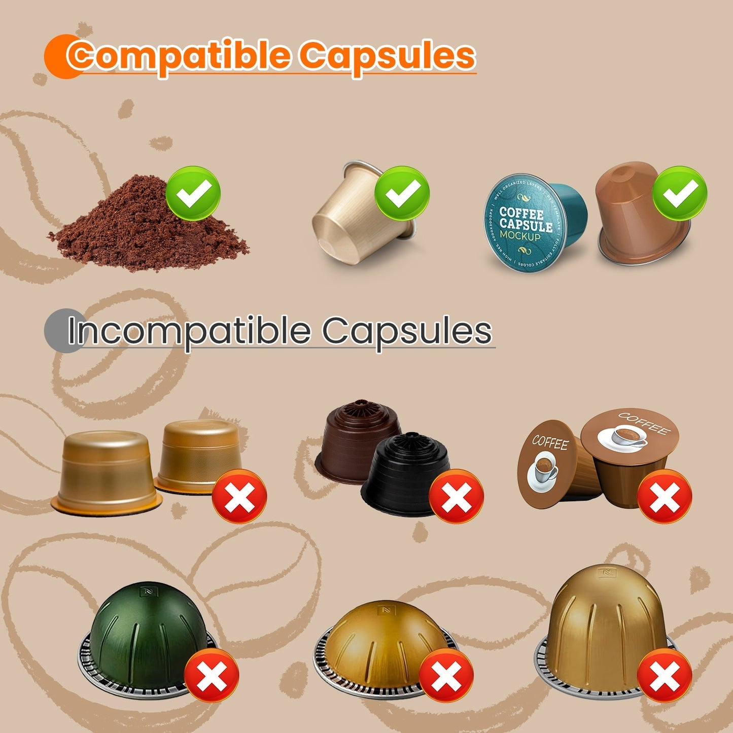 1Pc Portable Electric Espresso Machine Cordless Coffee Maker Self Heating Car Espresso Maker With Anti Dry Burn Fit For Ground Coffee NS DG Capsules For Car Camping Hiking RV Home Office