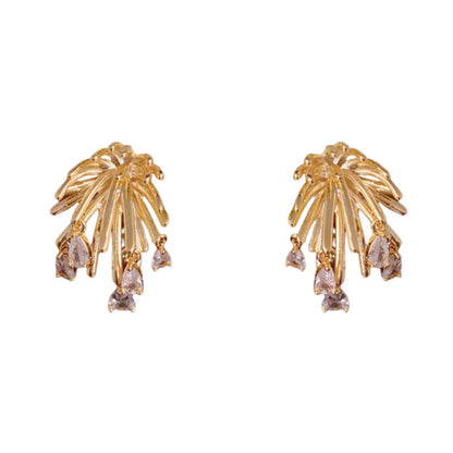Fireworks Zircon Water Drop Earrings Women