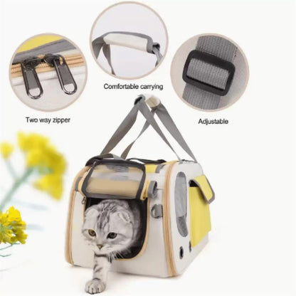 Portable And Lightweight Pet Travel Large Capacity Breathable Shoulder Backpack Cat Bag