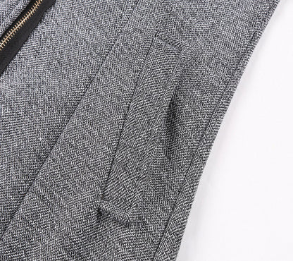 Women Warm Slim Full Zipper Coat Thick Woolen Coat Female Fall Winter Windbreaker Hooded Diagonal Zipper Women's Clothing