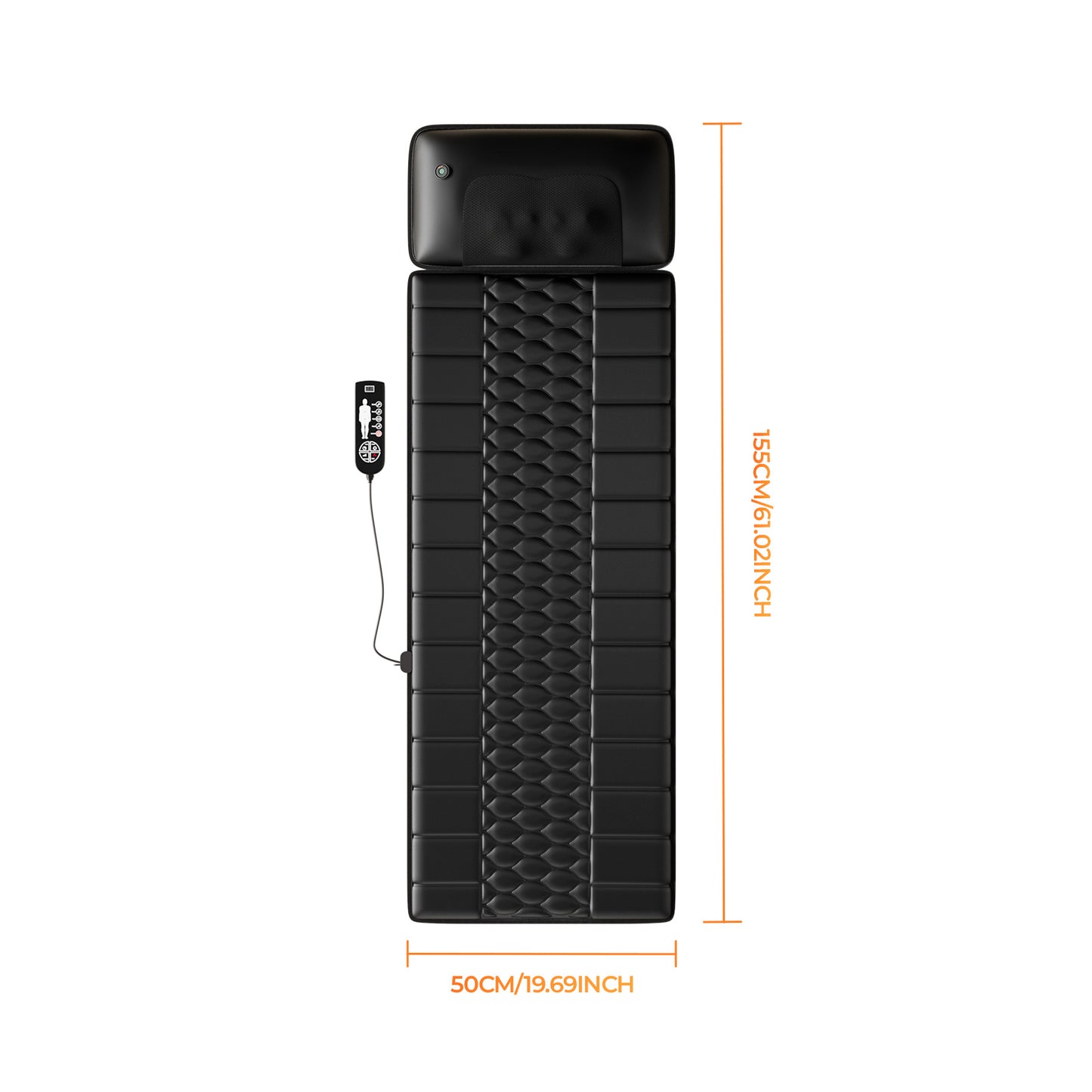 Foldable Massage Mattress Controller With Smart Heating And Timer, Perfect For Full-body Relaxation At Home, Portable And Convenient For Home Use This Item Is Not Allowed For Sale On Amazon