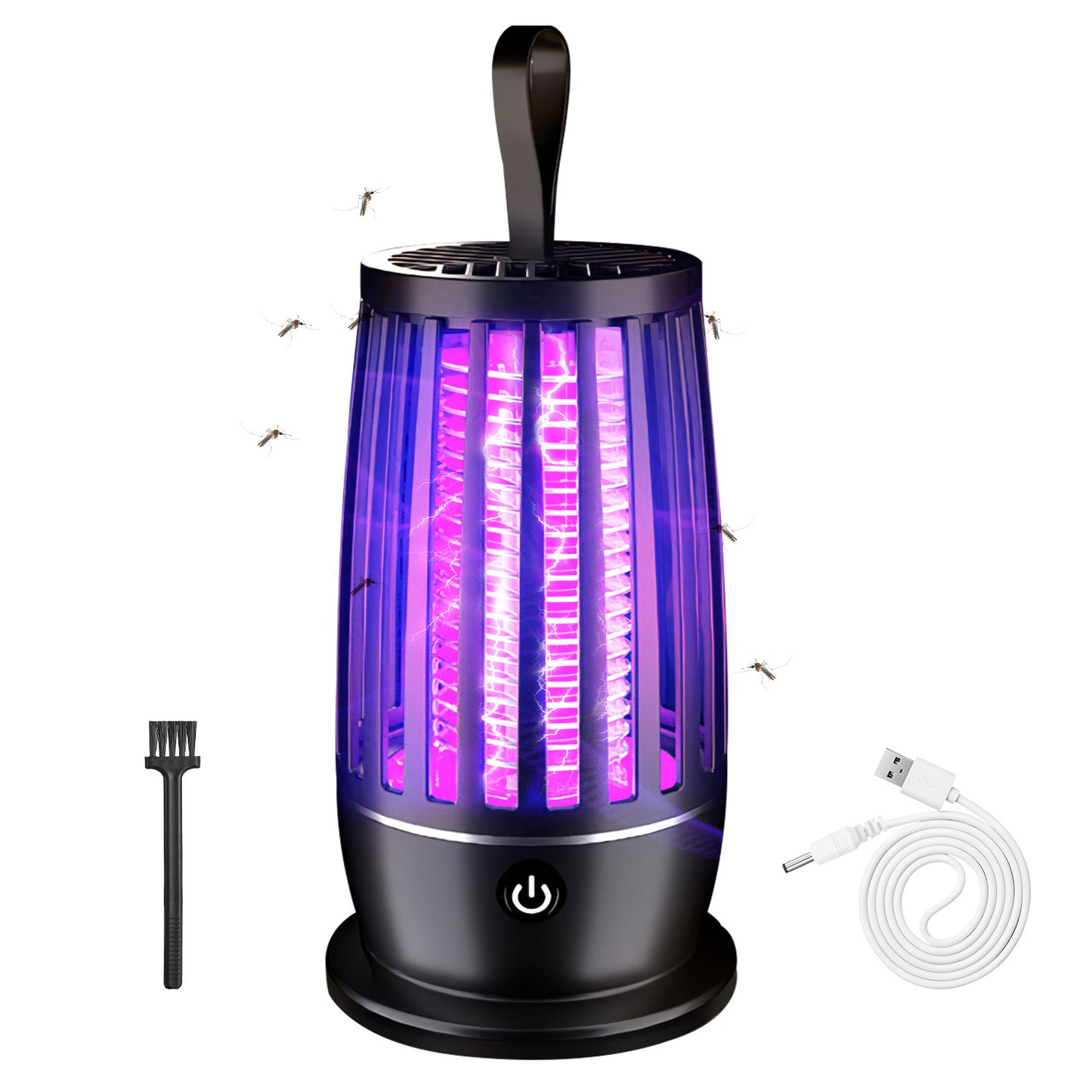 1Pc Rechargeable Mosquito Killer Lamp Bug Zapper With Night Light Strap Mosquito Catcher With Max 1615Square Feet Range UV Light For Indoor Outdoor