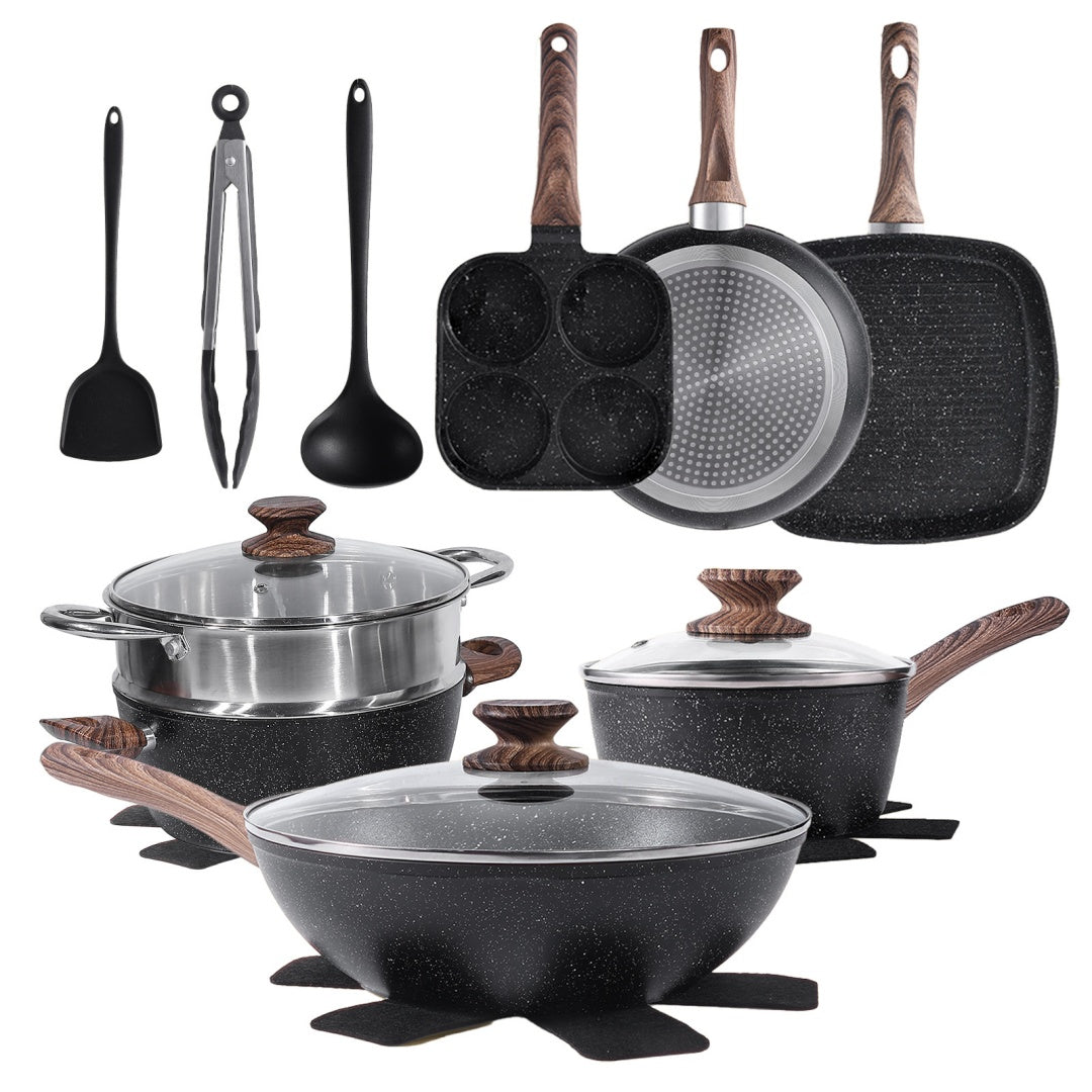 17-piece Non-stick Cookware Set, Cooking Set