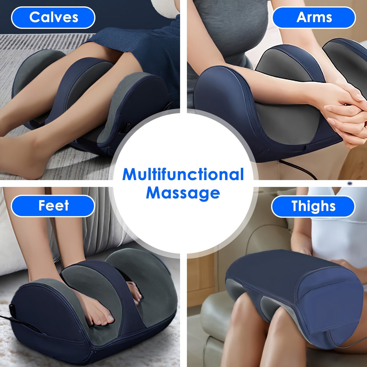 Foot Massager With Heat Foot Calf Thigh Arm Massager Machine With 3 Modes 3 Intensity Levels Gifts