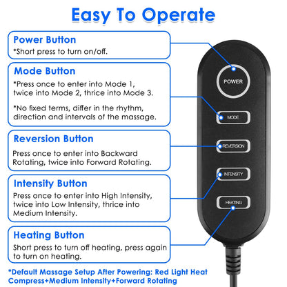 Foot Massager With Heat Foot Calf Thigh Arm Massager Machine With 3 Modes 3 Intensity Levels Gifts