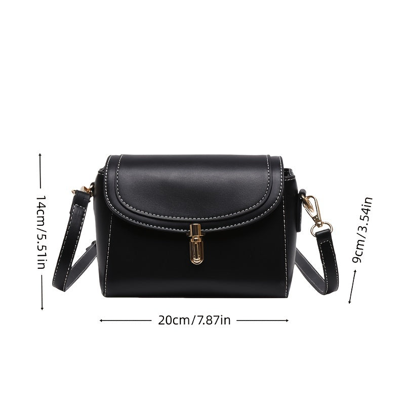PU Women's Shoulder Bag, Large Capacity, Comfortable And Versatile, Small Square Bag, Commuting Fashion, Simple Crossbody Bag