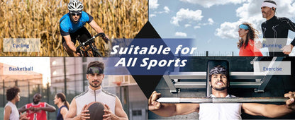 5-Piece Women's Anti-Slip Sports Sweat-Absorbing Headbands Elastic Yoga Fitness Running Headbands Unisex