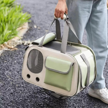 Portable And Lightweight Pet Travel Large Capacity Breathable Shoulder Backpack Cat Bag